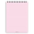 A5 wide-ruled notepad | Spiral desk pad | Coloured and white paper