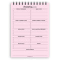 A5 groceries shopping list notepad | Spiral desk pad | Coloured and white paper