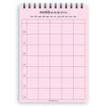 A5 weekly family life planner notepad | Spiral desk pad | Coloured and white paper