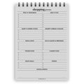 A5 groceries shopping list notepad | Spiral desk pad | Coloured and white paper