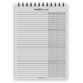 A5 weekly checklist notepad | Spiral desk pad | Coloured and white paper