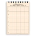 A5 weekly family life planner notepad | Spiral desk pad | Coloured and white paper