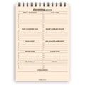 A5 groceries shopping list notepad | Spiral desk pad | Coloured and white paper