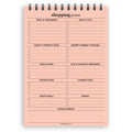 A5 groceries shopping list notepad | Spiral desk pad | Coloured and white paper