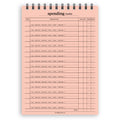 A5 spending tracker notepad | Spiral desk pad | Coloured and white paper