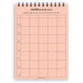 A5 weekly family life planner notepad | Spiral desk pad | Coloured and white paper