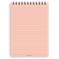 A5 wide-ruled notepad | Spiral desk pad | Coloured and white paper