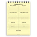 A5 groceries shopping list notepad | Spiral desk pad | Coloured and white paper