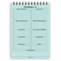 A5 groceries shopping list notepad | Spiral desk pad | Coloured and white paper