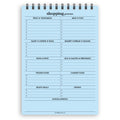 A5 groceries shopping list notepad | Spiral desk pad | Coloured and white paper