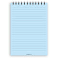 A5 wide-ruled notepad | Spiral desk pad | Coloured and white paper