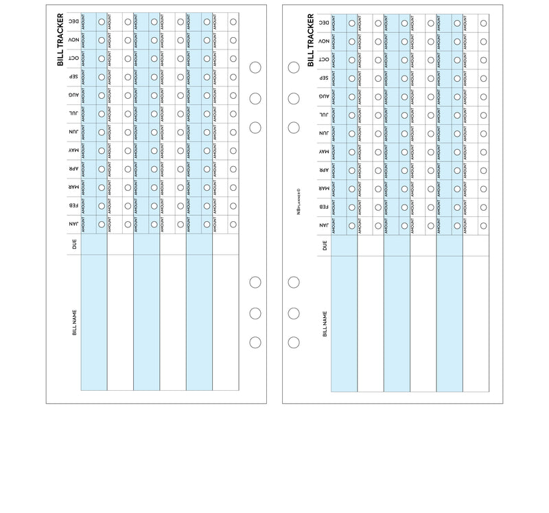 Bill Tracker refills