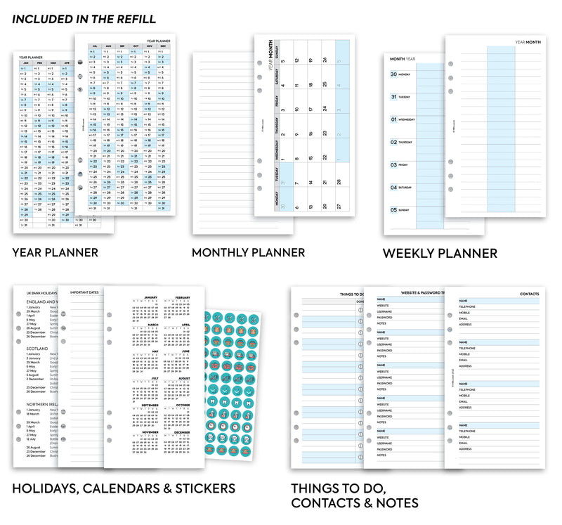 Household Planner Refill Personal