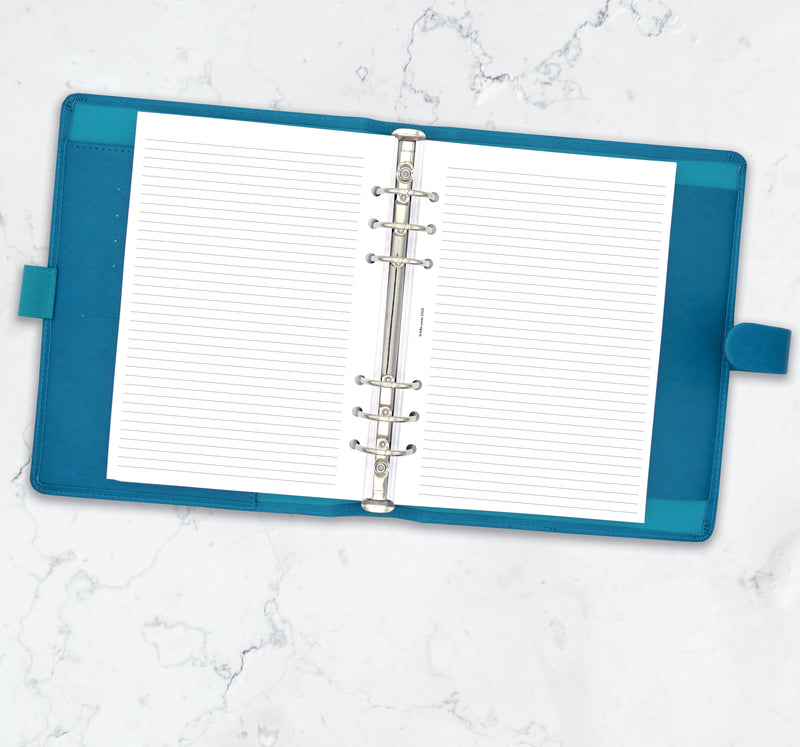 A5 size narrow-ruled notepaper organiser refill | Essential